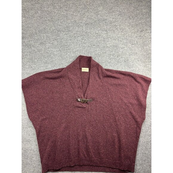 Blarney Country Heritage Sweaters - Blarney Country Heritage Sweater Women's O/S Red Merino Wool Silk Buckle